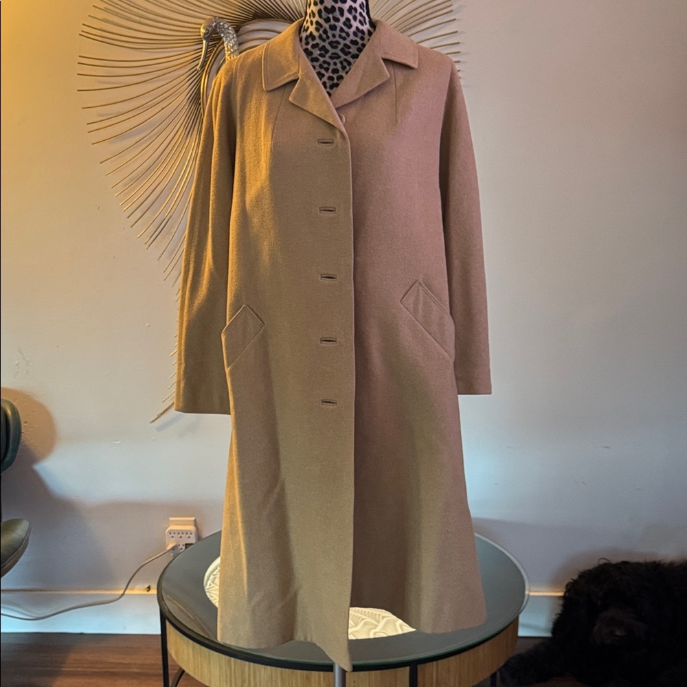 Classic vintage camel hair Tan Overcoat